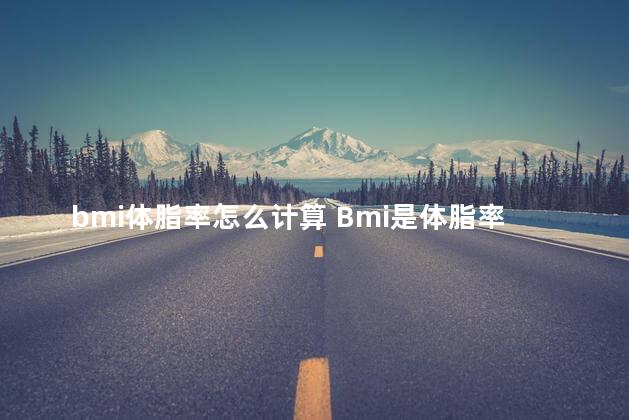 bmi体脂率怎么计算 Bmi是体脂率吗